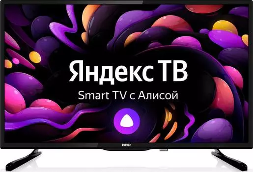 Телевизор BBK Яндекс.ТВ 32LEX-7280/TS2C, 31.5", LED, HD, Яндекс.ТВ, черный