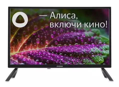 Телевизор Digma Яндекс.ТВ DM-LED24SBB31, 24", LED, HD, Яндекс.ТВ, черный