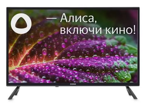 Телевизор Digma Яндекс.ТВ DM-LED32SBB31, 32", LED, HD, Яндекс.ТВ, черный