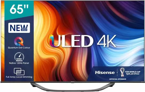 Телевизор Hisense 65U7HQ, 65", ULED, 4K Ultra HD, VIDAA, черный