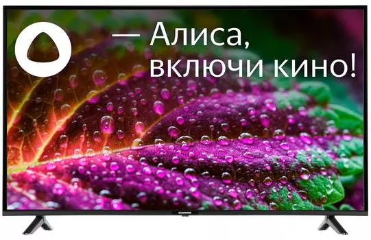 Телевизор Starwind Яндекс.ТВ SW-LED55UB401, 55", 4K Ultra HD, черный