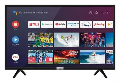 Телевизор TCL 32S525, 32", LED, HD, Android, черный