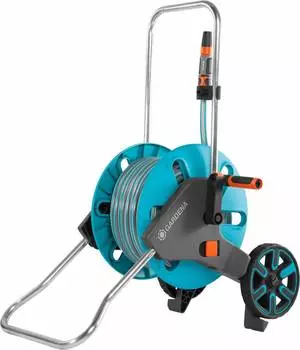 Тележка для шланга Gardena CleverRoll M голубой/серый шланг в компл. 20м (18513-20.000.00)