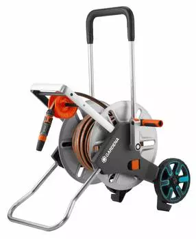 Тележка для шланга Gardena CleverRoll M серый/черный шланг в компл. 30м (18547-40.000.00)