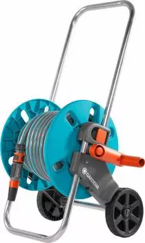 Тележка для шланга Gardena CleverRoll S черный/голубой шланг в компл. 20м (18503-48.000.00)