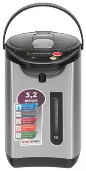 Термопот Starwind STP2230 черный/серебристый