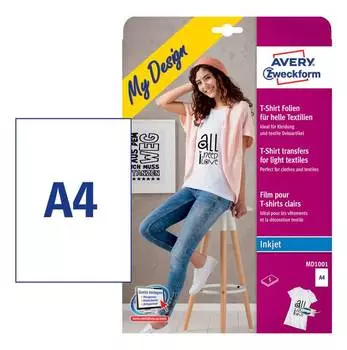 Термотрансфер Avery Zweckform MD1001 A4 5л., белый