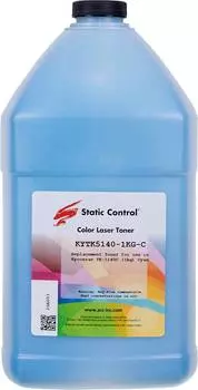 Тонер для принтера Static Control KYTK5140-1KG-C голубой 1000 грамм