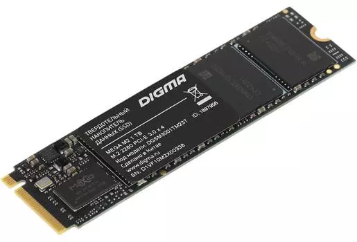 Твердотельный накопитель Digma Mega M2 1024ГБ, M.2 2280, PCI-E 3.0 x4, M.2 DGSM3001TM23T
