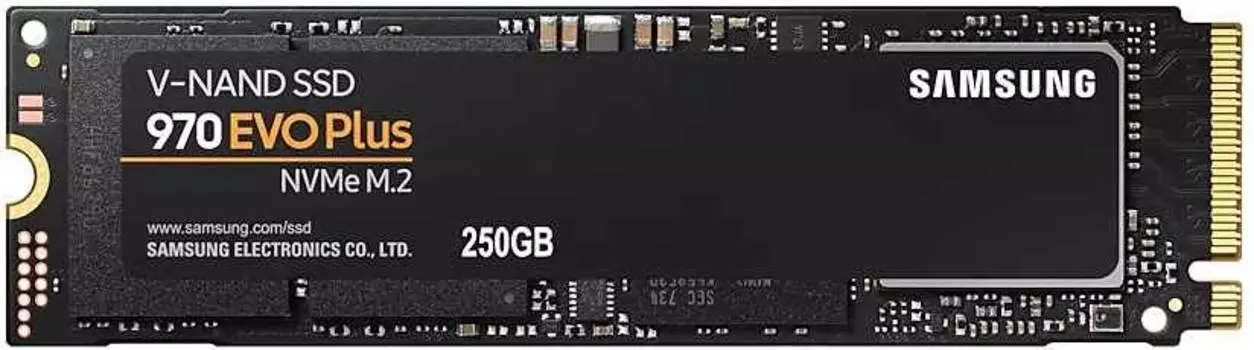 Твердотельный накопитель Samsung 970 EVO Plus 250ГБ, M.2 2280, PCI-E 3.0 x4, M.2 MZ-V7S250BW