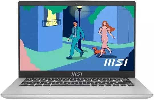 Ультрабук MSI Modern 14 C12M-238RU, 14", IPS, Intel Core i7 1255U, DDR4 8ГБ, SSD 512ГБ, Intel Iris Xe graphics, серебристый (9s7-14j111-238)