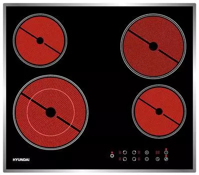 Варочная поверхность Hyundai HHE 6485 IX черный