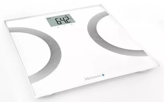Весы напольные электронные Medisana BS 445 Connect белый/серебристый (40441)