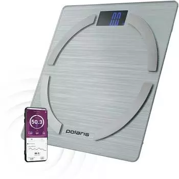 Весы напольные электронные Polaris PWS 1886 IQ Home серебристый (pws 1886)