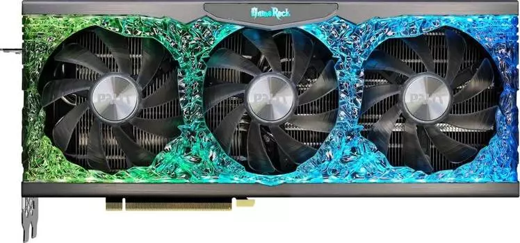 Видеокарта Palit PA-RTX3070 GAMEROCK OC 8G V1 8192 МБ RET (ne63070h19p2-1040g) (плохая упаковка)
