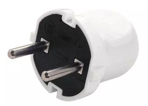 Вилка электрическая Panasonic 90305400-RU тип С 16А белый/черный