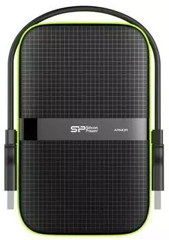 Внешний жесткий диск 2Tb Silicon Power Armor A60 SP020TBPHDA60S3K черный/зеленый USB 3.0 (sp020tbphda60s3k)