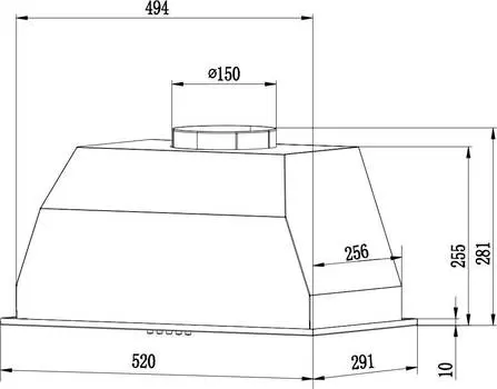Встраиваемая вытяжка Weissgauff BOX 1200 WH белый (429196)
