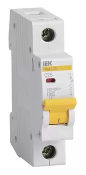 Выключатель автоматический IEK ВА47-29 MVA20-1-025-C 25A тип C 4.5kA 1П 230/400В 1мод белый (упак.:1шт)