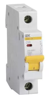 Выключатель автоматический IEK ВА47-29 MVA20-1-050-C 50A тип C 4.5kA 1П 230/400В 1мод белый (упак.:1шт)
