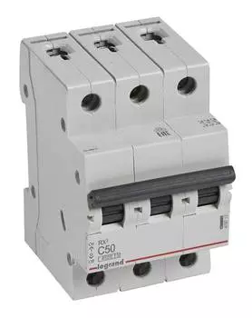 Выключатель автоматический Legrand RX3 419713 50A тип C 4.5kA 3П 400В 3мод