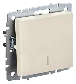 Выключатель IEK Brite ВС10-1-1-БрКр бежевый (br-v10-1-10-k10)