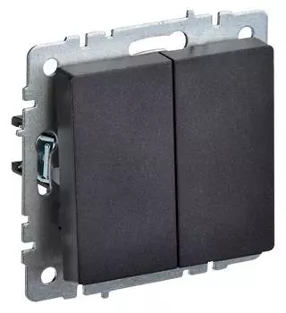 Выключатель IEK Brite ВС10-2-0-БрЧ черный (br-v20-0-10-k02)