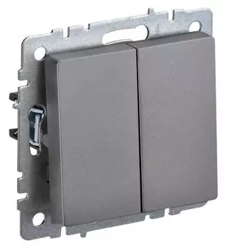 Выключатель IEK Brite ВС10-2-0-БрС сталь (br-v20-0-10-k46)