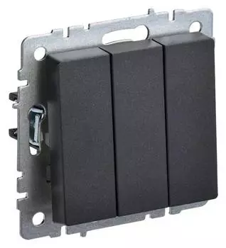 Выключатель IEK Brite ВС10-3-0-БрЧ черный (br-v30-0-10-k02)