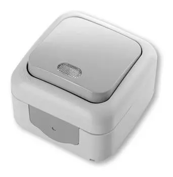 Выключатель Panasonic Palmiye серый глянцевый (90555514-ru)