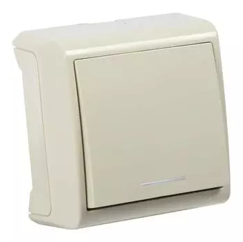 Выключатель Panasonic Vera кремовый глянцевый (90681219-ru)
