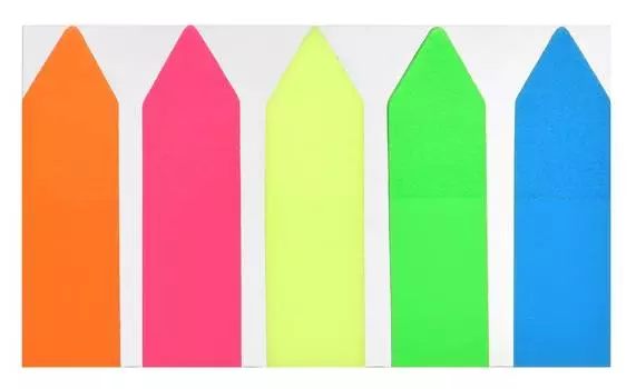 Закладки самокл. Silwerhof 801020 5цв.в упак. 20лист 44x12мм