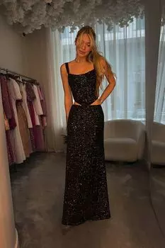 Юбка-макси из пайеток