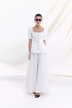 Юбка-макси на пуговицах