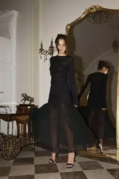 Юбка-миди гофре