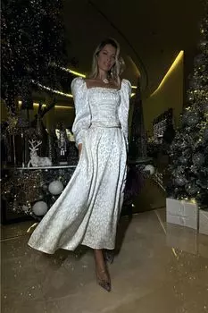 Юбка-миди с разрезами