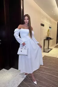 Юбка-миди с разрезами