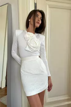 Юбка-мини из кружева