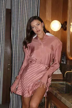 Юбка-мини в полоску