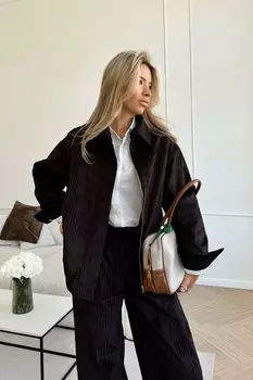 Куртка бомбер из вельвета