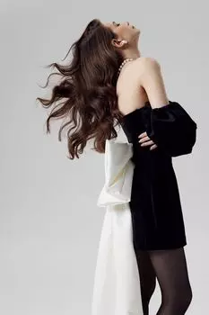 Платье комбинезон из бархата с бантом