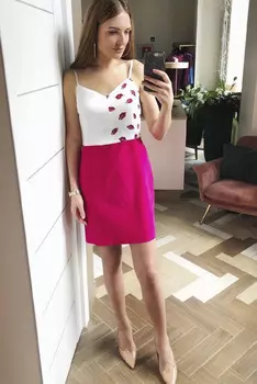 Платье комбинированное с принтом "губки"