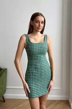 Платье-сарафан из твидовой ткани