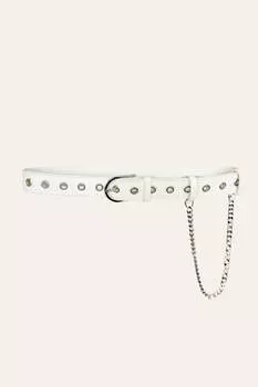 Ремень кожаный с серебряной фурнитурой