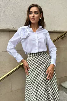 Рубашка с декором "роза"