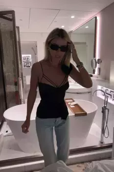 Топ бюстье из атласа с декором розы