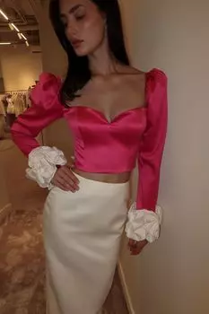 Топ со съемными манжетами