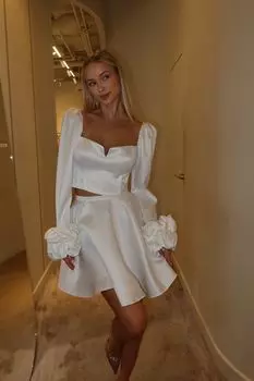 Топ со съемными манжетами