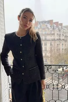 Жакет однобортный без воротника