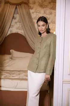 Жакет однобортный без воротника